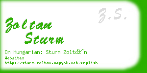 zoltan sturm business card